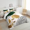 Modern Geometric Comforter Set Queen Size for Teens Youth Artists Minimalist, Boho Abstract Bedding Tropical Palm Leaves Bedding Comforter Sets Simple Graphic Printed Duvet Insert with 2 Pillowcases view 4