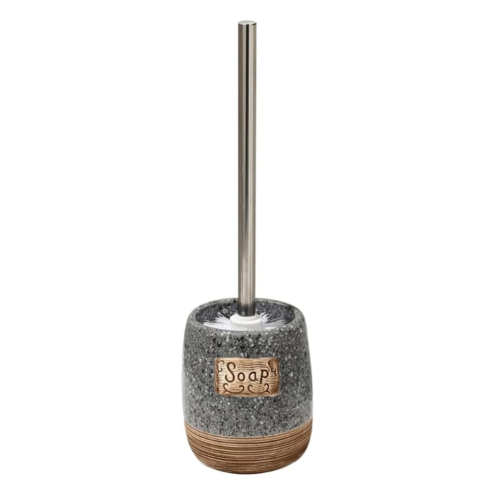 Household Cleaning Toilet Brush Ceramic Toilet Bowl Brush with Stainless Steel Handle Toilet Cleaner Brush and Stand