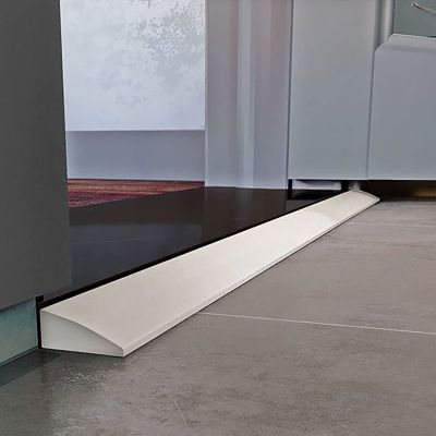Solid Silicone Sweeping Robot Threshold Ramp Frameless Shower Threshold Door Bottom Seal Strip Water Barrier Can Be Used for Indoor Bathroom Kitchen Sink Countertops (Size : 100x5x1.8cm)
