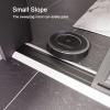 Solid Silicone Sweeping Robot Threshold Ramp Frameless Shower Threshold Door Bottom Seal Strip Water Barrier Can Be Used for Indoor Bathroom Kitchen Sink Countertops (Size : 100x5x1.8cm) view 4