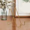 HOMSFOU Photo Frame Display Stand Book Stand Picture Stand Plate Display Stands Picture Holder Small Easels for Display Easel Plate Stand Plate Stands for Display Metal Plate Holder view 4
