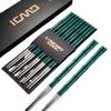 SALFEE 10pairs Stainless Steel Chopsticks Set Metal Non-Slip Chopstick Reusable view 1