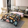 100% Cotton Groovy Flower Comforter Cover Twin for Kids,Cartoon Rainbow Stars Daisy Peace Sign Bedding Set Cute Room Decor for Teen Girls,Hippie Aesthetic Funny Duvet Cover Y2K Decor Bedspread Cover view 3