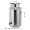 35L/9.25Gallon Stainless Steel Milk Can - Heavy Duty Milk Jug Ice Bucket Wine Pail Bucket Bottle SS liquid Container Storage W/Independent Embedded Silicone Sealed Lid Easy to Open and Use view 4