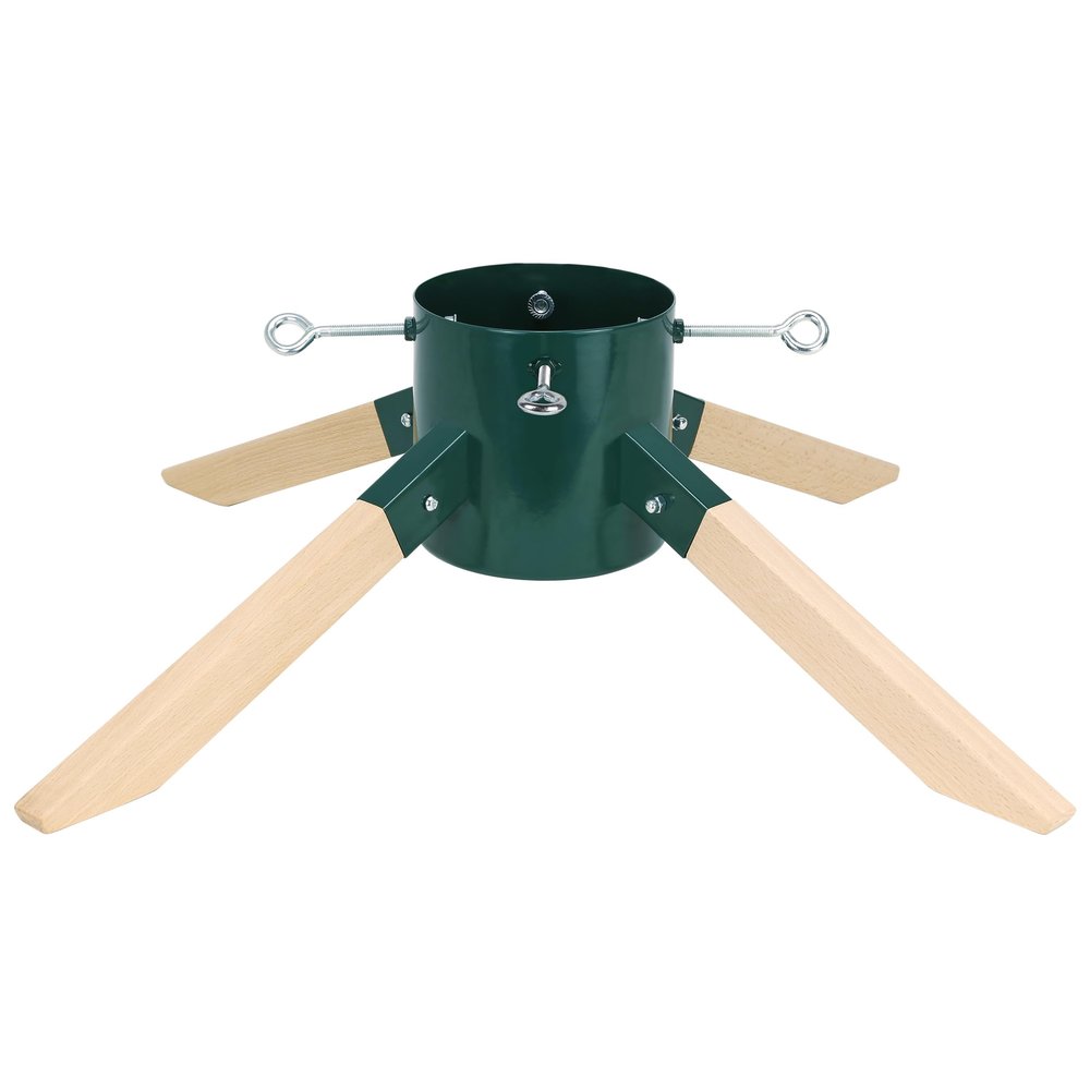 Blissun Christmas Tree Stand for Real Trees, Christmas Tree Holder for Live Tree, Xmas Tree Stand Base, Green