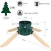 Blissun Christmas Tree Stand for Real Trees, Christmas Tree Holder for Live Tree, Xmas Tree Stand Base, Green view 2