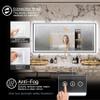 88x38 Large Light Bathroom Mirror - Backlit and Front Lighted LED Wall-Mounted Vanity Mirror Modern Rectangle Black Mirror, Dimmable, Anti-Fog, Memory, Shatterproof, ETL Listed (Horizontal/Vertical) view 4