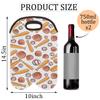 Baseball Wine Lover Hostess Gifts for Women & Men Sports Neoprene Wine Bags 2 Bottle Wine Carrier Tote for Party Travel Picnic view 2