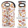 Baseball Wine Lover Hostess Gifts for Women & Men Sports Neoprene Wine Bags 2 Bottle Wine Carrier Tote for Party Travel Picnic view 3