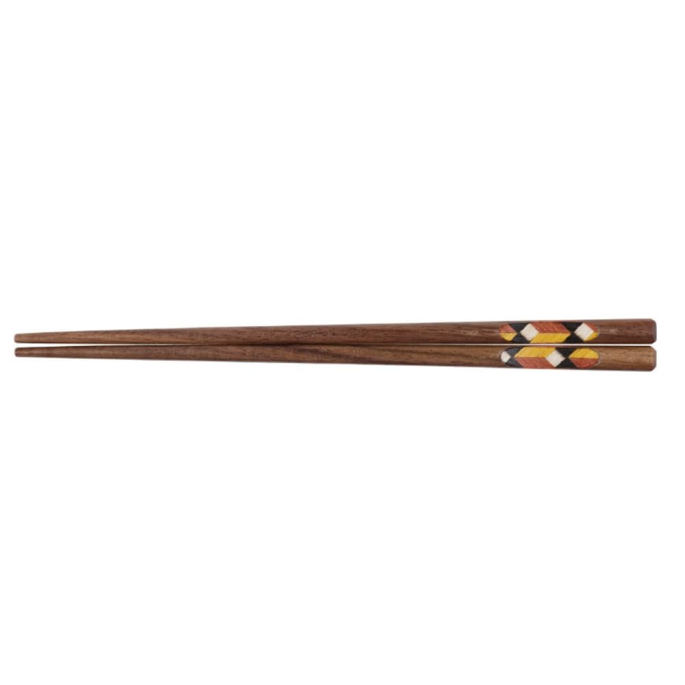 5paire Black Walnut Spoon Chopsticks Reusable Chinese Japanese Chopsticks Natural
