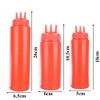 3 Holes Condiment Squeeze Bottles Mustard Vinegar Salad Sauce Oil Jar Dispenser Squeeze Bottle Kitchen Accessories(Y2) view 2