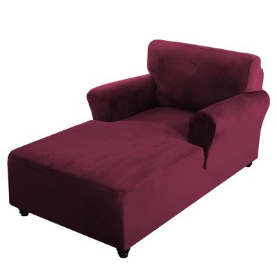 Chaise Lounge Slipcover Stretch Luxury Chair Covers for Living Room Chaise Slipcover with Double Arm Chaise Lounge Slipcover for Bedroom Chaise Soft Jacquard Fabric Machine Washable ( Color : #22 )