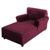 Chaise Lounge Slipcover Stretch Luxury Chair Covers for Living Room Chaise Slipcover with Double Arm Chaise Lounge Slipcover for Bedroom Chaise Soft Jacquard Fabric Machine Washable ( Color : #22 ) view 1