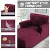 Chaise Lounge Slipcover Stretch Luxury Chair Covers for Living Room Chaise Slipcover with Double Arm Chaise Lounge Slipcover for Bedroom Chaise Soft Jacquard Fabric Machine Washable ( Color : #22 ) view 2