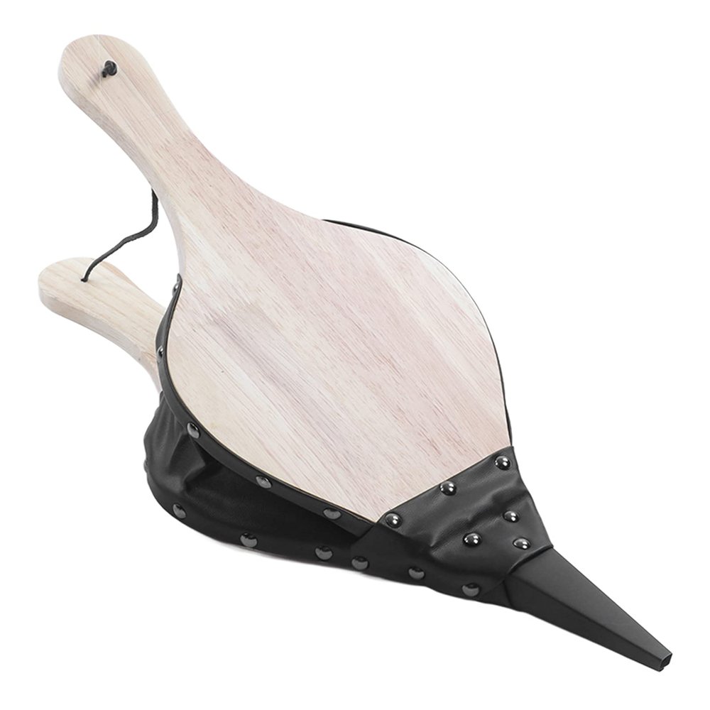 NDNCZDHC Fireplace Bellows Indoor 19.09"x 7.87", Solidwood Heatproof Leather Fire Blower, Widely Used Fire Blower for BBQ, Camping, Fireplace