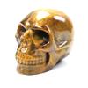 2" Natural Rock Quartz Crystal Skull Head,Skull Crystal Fine Art Sculpture,Hand Carved Gemstone Skull Figurine Stone for Halloween Reiki Healing Crystal Home Decoration (Tiger Eye Stone) view 1