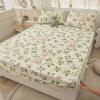 FCLDESHOP No Pop-Off Elastic Sheet,Summer Latex Solid Color Bedding Sheet, Cartoon Printed Anti-Slip Deep Pocket Mattress Protector Pillowcase,Rabbit 1,180 * 200cm (3pcs) view 1