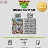 Teenage Mutant Ninja Turtles Power Single Rotary Duvet Cover Set - Bedding Duvet Cover with Pillow Case - Reversible Duvet Cover Set for Kids - Comfortable & Breathable - Cute Design view 3