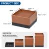 uxcell Bed Risers 4Pcs, 3 Inch Furniture Risers Square Adjustable Couch Riser with Non-Slip Mat for Bed Desk Sofa Table Lift Supports Up to 1300Lbs, Brown view 2
