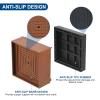 uxcell Bed Risers 4Pcs, 3 Inch Furniture Risers Square Adjustable Couch Riser with Non-Slip Mat for Bed Desk Sofa Table Lift Supports Up to 1300Lbs, Brown view 3
