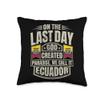 99 Gifts Ecuadorian Fan T-Shirts & Jersey Ecuadorian Men & Women Ecuador Throw Pillow, 16x16, Multicolor view 1