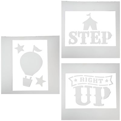 Carnival Yard Stencils 3 Pieces