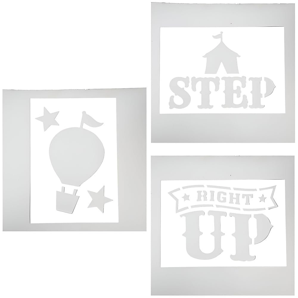 Carnival Yard Stencils 3 Pieces