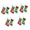 ABOOFAN 10 Pcs Leg Christmas Stocking Christmas-Tree Bag of Candy Bags for Kids Tree Stockings Decore Socks Decorations Cartoon Child Cloth view 1
