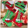 ABOOFAN 10 Pcs Leg Christmas Stocking Christmas-Tree Bag of Candy Bags for Kids Tree Stockings Decore Socks Decorations Cartoon Child Cloth view 4