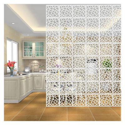 WAHHWF Kitchen Hanging DIY Room Divider White, PVC Panel Screen Wall Partition Separator Decor for Living Dining Room Bedroom Hotel Bar Patio, 1-30 Pieces Optional (Color : White, Size : 4Pcs)