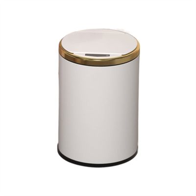 HARAY Kitchens Trash Can 6L / 9L / 12L Intelligent Garbage Cans Home Living Room Automatic Sensor Bathroom Toilet Electric Bedroom Garbage Cans Home Office - Holds Waste (Color : Gold, Size : 6L)