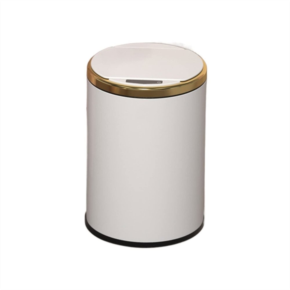 HARAY Kitchens Trash Can 6L / 9L / 12L Intelligent Garbage Cans Home Living Room Automatic Sensor Bathroom Toilet Electric Bedroom Garbage Cans Home Office - Holds Waste (Color : Gold, Size : 6L)