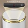 HARAY Kitchens Trash Can 6L / 9L / 12L Intelligent Garbage Cans Home Living Room Automatic Sensor Bathroom Toilet Electric Bedroom Garbage Cans Home Office - Holds Waste (Color : Gold, Size : 6L) view 3