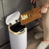 HARAY Kitchens Trash Can 6L / 9L / 12L Intelligent Garbage Cans Home Living Room Automatic Sensor Bathroom Toilet Electric Bedroom Garbage Cans Home Office - Holds Waste (Color : Gold, Size : 6L) view 4