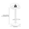 Counter Height Bar Stools, Adjustable Height Rotatable Barstools with Back and Footrest, Velvet Breakfast Bar Chairs for Kitchen Island Restaurants view 3