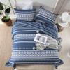 Cinefoso Boho Quilt Set Queen Size 3-Piece - Navy Blue/White Striped Bohemian Bedspread Coverlet 100% Cotton - Lightweight Quilted Comforter Beddings for All Season view 4