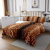 Erosebridal Brown Deer Hide Quilt Set for Men Women,Hunting Elk Reindeer Fur Bedspread Set Queen,Jungle Woodland Animal Skin Coverlet Set,Wild Animals Print Quilted Wild Safari Themed Room Decor view 2