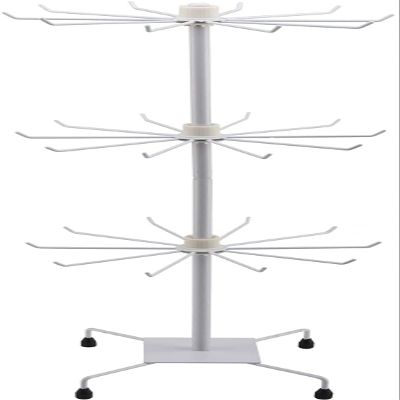 VIXPET Jewelry Organizer Hanger Stand Keyring Display Rotating Stand Rack for Organize Jewelry Necklaces Earrings Black-White