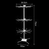 VIXPET Jewelry Organizer Hanger Stand Keyring Display Rotating Stand Rack for Organize Jewelry Necklaces Earrings Black-White view 2