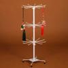 VIXPET Jewelry Organizer Hanger Stand Keyring Display Rotating Stand Rack for Organize Jewelry Necklaces Earrings Black-White view 3