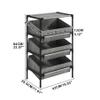 Buzowruil Storage Shelving 3-Tier Utility Shelving Unit Organizer Rack Toy Rack for Home,Office Bedroom, Living Room,Kitchen,Entryway, Grey view 3