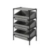 Buzowruil Storage Shelving 3-Tier Utility Shelving Unit Organizer Rack Toy Rack for Home,Office Bedroom, Living Room,Kitchen,Entryway, Grey view 4
