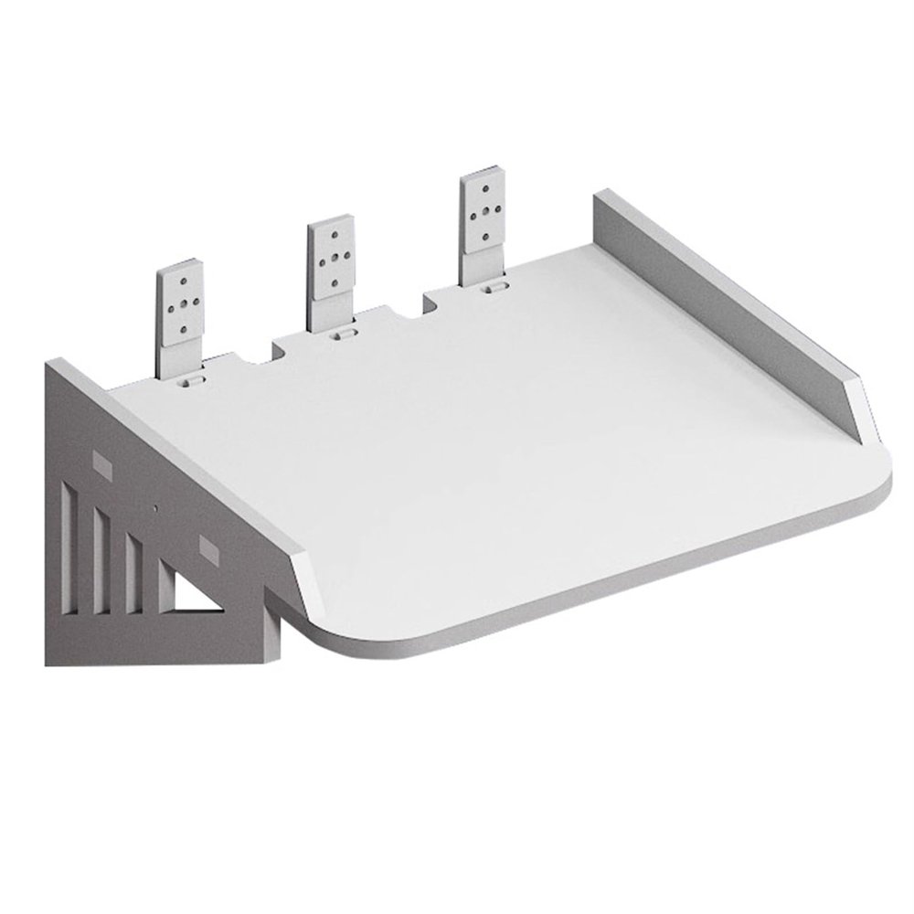 Wall-Mounted Floating Shelves, Projector Shelf, Router, Wall Hanging Shelf Punching-Free Storage Rack for Bedroom, Living Room, Bedroom Bedside Shelf Wall Tray, White (Size : 21x16cm)