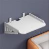 Wall-Mounted Floating Shelves, Projector Shelf, Router, Wall Hanging Shelf Punching-Free Storage Rack for Bedroom, Living Room, Bedroom Bedside Shelf Wall Tray, White (Size : 21x16cm) view 4