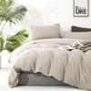 Forxiexie Beige Khaki Comforter Set Queen Size Creamy Brown Bedding Set Soft Women Girls Oatmeal Bedding Comforter Solid Cream Beige Khaki Blanket Quilts Breathable Plain Tan Color Comforter view 2