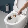 POCHY Toilet Brush, Toilet Bowl Brush with Silicone Bristles, Wall Mounted Long Handle Toilet Cleaner Brush and Stand view 3