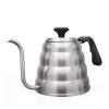 Cafetiere coffee maker Stainless Steel Coffee Pot with Thermometer Coffee Drip Kettle Goose Neck Kettle Teapot Coffee Maker Bottle Kitchen Accessories french press stainless steel coffee pot ( Color : view 2