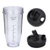 24oz Blender Cups and 7 Fins Blade for Ninja Nutri BN401, BN400, BN801, BN800, Replacement Cups with Sip and Seal Lids. (2Pcs 24oz Cups+1 Pc Blade)- BPA Free. view 2