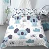 REALIN Koala Rainbow Bedding Cartoon Wombat Duvet Cover Set Girl Boy Kids Bed Sets 2/3/4PCS Quilt Covers/Sheets/Pillow Shams,Twin/Full/Queen/King (A,Full-200x229cm-4PCS) view 1