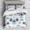 REALIN Koala Rainbow Bedding Cartoon Wombat Duvet Cover Set Girl Boy Kids Bed Sets 2/3/4PCS Quilt Covers/Sheets/Pillow Shams,Twin/Full/Queen/King (A,Full-200x229cm-4PCS) view 2